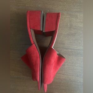 Red Suede Sandals